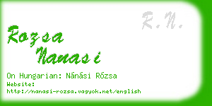 rozsa nanasi business card